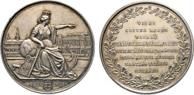 HAMBURG
HAMBURGISCHE MEDAILLEN DES 17. BIS 21. JAHRHUNDERTS
Silbermedaille 1841 (v. H. Lorenz für Loos). Bankportugaleser auf die Fertigstellung der...