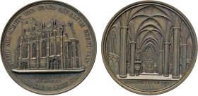 HAMBURG
HAMBURGISCHE MEDAILLEN DES 17. BIS 21. JAHRHUNDERTS
Dicke Bronzemedaille 1849 (v. Wilkens) auf die Einweihung des wiederaufgebauten Kirchens...