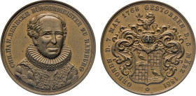 HAMBURG
HAMBURGISCHE MEDAILLEN DES 17. BIS 21. JAHRHUNDERTS
Bronzemedaille 1851 „Bürgermeisterpfennig“ (v. H. Lorenz) auf den Tod des Bürgermeisters...