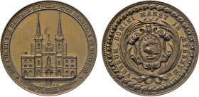 HAMBURG
HAMBURGISCHE MEDAILLEN DES 17. BIS 21. JAHRHUNDERTS
Bronzemedaille 1856 (H. Lorenz) auf die Einweihung der Kirche der deutsch-reformierten G...