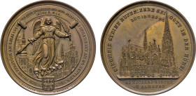HAMBURG
HAMBURGISCHE MEDAILLEN DES 17. BIS 21. JAHRHUNDERTS
Bronzener Bankportugaleser 1863 (v. H. Lorenz nach Entwurf von O. Speckter) auf die Einw...