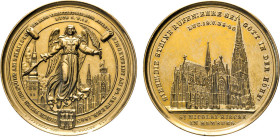 HAMBURG
HAMBURGISCHE MEDAILLEN DES 17. BIS 21. JAHRHUNDERTS
Goldbronzener Bankportugaleser 1863 (v. H. Lorenz nach Entwurf von O. Speckter) auf die ...