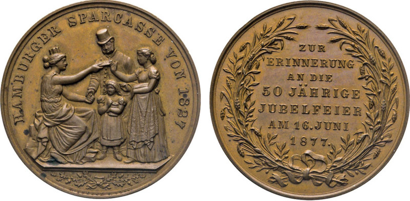 HAMBURG
HAMBURGISCHE MEDAILLEN DES 17. BIS 21. JAHRHUNDERTS
Bronzemed. 1877 (v...