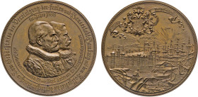 HAMBURG
HAMBURGISCHE MEDAILLEN DES 17. BIS 21. JAHRHUNDERTS
Große Bronzemedaille 1888 (v. A. Denoth u. E. Weigand) zum Andenken an die Vereinigung d...