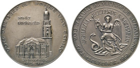 HAMBURG
HAMBURGISCHE MEDAILLEN DES 17. BIS 21. JAHRHUNDERTS
Silbermedaille 1962 (v. Grohmann). 200 Jahre St. Michaelis zu Hamburg. Die Kirche. Rs. E...