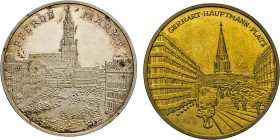 HAMBURG
HAMBURGISCHE MEDAILLEN DES 17. BIS 21. JAHRHUNDERTS
Dicke Feinsilbermedaille o.J. auf den Pferdemarkt (seit 1946 Gerhard-Hauptmann-Platz). H...