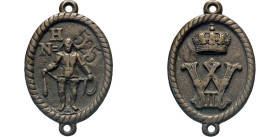 HAMBURG
Lots Hamburgischer Medaillen
HELGOLAND. Lotsenzeichen aus der Regierungszeit von Wilhelm II., nach 1890. Gekröntes Monogramm WII. Rs. Lotse ...