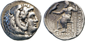 ANTIKE WELT
Griechen
MAKEDONIEN. Alexander III. Der Große, 336–323 v. Chr. AR Tetradrachme, Amphipolis. Kopf des Herakles na. re. Rs. Sitzender Zeus...