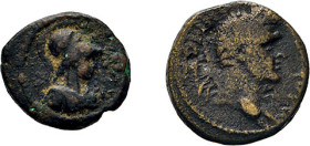 ANTIKE WELT
Griechen
PHRYGIEN. Hierapolis. AE 11 mm. Zeit des Hadrianus, 117-138, oder später. Behelmtes Brustb. der Athene n.r. Rs. Stehende Nemesi...