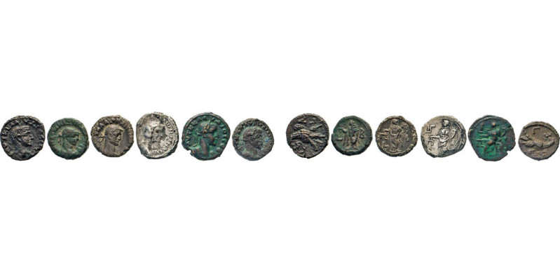 ANTIKE WELT
Griechen
ÄGYPTEN. Alexandria. Lot von neun verschiedenen Billon-Te...