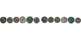 ANTIKE WELT
Griechen
ÄGYPTEN. Alexandria. Lot von neun verschiedenen Billon-Tetradrachmen: Salonika (1), Claudius II. (3), Aurelianus (1), Probus (1...