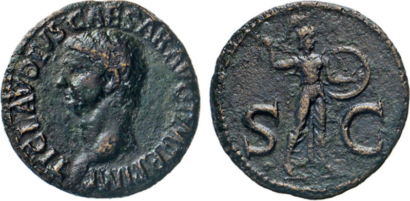 ANTIKE WELT
RÖMISCHES REICH
Claudius, 41–54. AE As. Büste na. li. Rs. Minerva ...