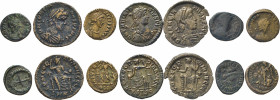 ANTIKE WELT
LOTS ANTIKER MÜNZEN
Römisches Reich. Maxentius, 307–312. Follis, 24 mm, Rom. Büste n.r. Rs. Roma im Tempel sitzend. Kampm. 129.17. RIC 2...