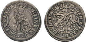 DEUTSCHE MÜNZEN VOR 1871
BAMBERG
Johann Georg Fuchs von Dornheim, 1623–1633. Batzen 1629. Krug 237. 2,18 g. 
ss