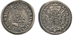 DEUTSCHE MÜNZEN VOR 1871
BAMBERG
Lothar Franz von Schönborn, 1693–1729. 4 Kreuzer (Batzen) 1700. Krug 365b. 
fvz