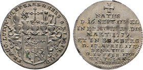 DEUTSCHE MÜNZEN VOR 1871
BAMBERG
Franz Ludwig von Erthal 1779–1795. 3 Kreuzer (Sterbegroschen) 1795. Krug 428. 
vz