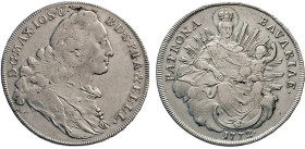 DEUTSCHE MÜNZEN VOR 1871
BAYERN
Konventions-Madonnentaler 1772. Hahn 307. Dav. 1953. 27,89 g. 
ss