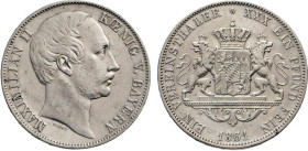 DEUTSCHE MÜNZEN VOR 1871
BAYERN
Vereinstaler 1861. Thun 98. Dav. 606. AKS 149. J. 94. 
ss