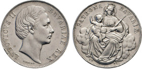DEUTSCHE MÜNZEN VOR 1871
BAYERN
Vereins-Madonnentaler 1871. Thun 105. Dav. 611. AKS 176. 
vz+