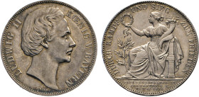 DEUTSCHE MÜNZEN VOR 1871
BAYERN
Vereins-Siegestaler 1871. Thun 107, Dav. 615. AKS 188. 
vz