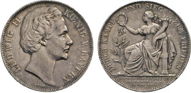 DEUTSCHE MÜNZEN VOR 1871
BAYERN
Vereins-Siegestaler 1871. Thun 107, Dav. 615. AKS 188.
 ss-vz