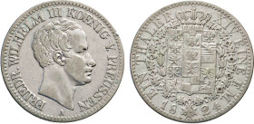 DEUTSCHE MÜNZEN VOR 1871
BRANDENBURG–PREUSSEN, Kurfürstentum, ab 1701 Königreich
Taler 1824 A. Thun 247. Dav. 760. AKS 14. J. 59. 
ss