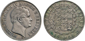 DEUTSCHE MÜNZEN VOR 1871
BRANDENBURG–PREUSSEN, Kurfürstentum, ab 1701 Königreich
Taler 1848 A. Thun 256. Dav. 760. AKS 74. J. 73. 
ss+