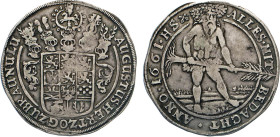 DEUTSCHE MÜNZEN VOR 1871
BRAUNSCHWEIG-LÜNEBURG
LINIE WOLFENBÜTTEL
Breiter Taler 1661 „Hausknechtstaler“ Mzz. gekreuzte Schlüssel nach H.S., Goslar....