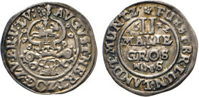 DEUTSCHE MÜNZEN VOR 1871
BRAUNSCHWEIG-LÜNEBURG
LINIE WOLFENBÜTTEL
2 Mariengroschen Landmünze 1642 H gekreuzte Schlüssel S, Goslar. Braunschweiger H...