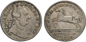 DEUTSCHE MÜNZEN VOR 1871
BRAUNSCHWEIG-LÜNEBURG
LINIE WOLFENBÜTTEL
2/3 Taler Konventionsmünze 1775 I·D·B·, Braunschweig. Büste n. rechts., unten Ste...