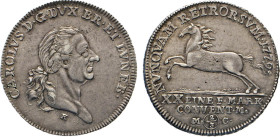 DEUTSCHE MÜNZEN VOR 1871
BRAUNSCHWEIG-LÜNEBURG
LINIE WOLFENBÜTTEL
2/3 Taler Konventionsmünze 1779 M·C·, Braunschweig. Büste n. rechts., unten Stemp...