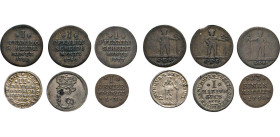 DEUTSCHE MÜNZEN VOR 1871
BRAUNSCHWEIG-LÜNEBURG
LINIE WOLFENBÜTTEL
2 Mgr. Feinsilber 1755 I.B.H. (Knickspur). 1 Mgr. 1752 Landmünze. Cu-1 Pf. 1777 (...