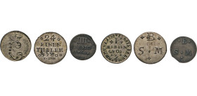 DEUTSCHE MÜNZEN VOR 1871
BRAUNSCHWEIG-LÜNEBURG
LINIE WOLFENBÜTTEL
1/24 Taler 1760 I.D.B, Braunschweig. Kriegsgeld B.S.M.Rs. Wert in 5 Zeilen. Und l...