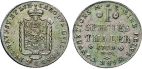 DEUTSCHE MÜNZEN VOR 1871
BRAUNSCHWEIG-LÜNEBURG
LINIE WOLFENBÜTTEL
Karl Wilhelm Ferdinand, 1780–1806. Konventions-Speciestaler 1795 MC, Braunschweig...