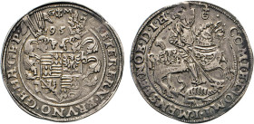 DEUTSCHE MÜNZEN VOR 1871
MANSFELD
FRIEDEBURG. Peter Ernst, Bruno II., Gebhard VIII. u. Joh. Georg IV., 1587–1601. Reichstaler 1595 GM, Eisleben, Zwe...