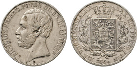 DEUTSCHE MÜNZEN VOR 1871
OLDENBURG
Vereinstaler 1866 B. Thun 241. Dav. 753. AKS 25. 
ss