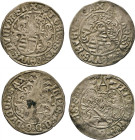 DEUTSCHE MÜNZEN VOR 1871
SACHSEN
Sachsen. Friedrich III., Johann und Georg, 1507–1525. Zinsgroschen o.J. Mzz. T. Buchholz. 2,65 g. Zinsgroschen o.J....