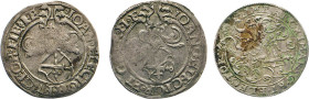 DEUTSCHE MÜNZEN VOR 1871
SACHSEN
Zinsgroschen o.J. Mzz. Kleeblatt, Annaberg. 2,53 g. Dsgl. Zinsgroschen o.J. Mzz. Doppellilie, Freiberg. 2,57 g. Und...
