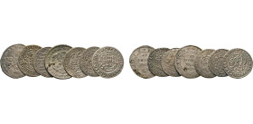 DEUTSCHE MÜNZEN VOR 1871
SACHSEN
Groschen 1624 Mzz. Schwan. 1628 HI, 1632 HI, 1637 SD, alle Dresden. Johann Georg IV., 1691–1694. 1/12 Taler 1692 IK...
