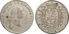 DEUTSCHE MÜNZEN VOR 1871
SACHSEN
Friedrich August III., 1763–1806. Konventionstaler 1764 IFôF, Leipzig. Büste n.r. Rs. Wappen unter Kurhut. Kahnt 10...