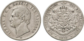 DEUTSCHE MÜNZEN VOR 1871
SACHSEN
Vereinstaler 1870 B. Thun 348. Dav. 895. AKS 137. J. 126. 
ss