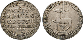 DEUTSCHE MÜNZEN VOR 1871
STOLBERG
Christoph Friedrich u. Jost Christian, 1704–1738. Ausbeute-XXIV Mariengroschen Feinsilber 1714 I.I.G., Wertangabe,...