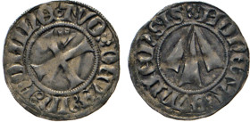 DEUTSCHE MÜNZEN VOR 1871
STRALSUND
Witten vor 1381. Strahl. Rs. Befußtes Kreuz, im vierten Winkel kleiner Strahl. Jesse 310 var. Dannenberg 259 var....