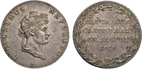 DEUTSCHE MÜNZEN VOR 1871
WESTFALEN
Ausbeute-Konventionsgulden 1811 C, Clausthal. Belorbeerte Büste r. Rs. 4 Zeilen Schrift u. Jahr im Kranz. AKS 26....