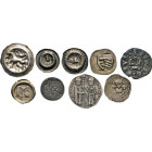 DEUTSCHE MÜNZEN VOR 1871
ALTDEUTSCHE LOTS
Lot von neun Silbermünzen: Brandenburg, Adler-Hohlpfennig. Braunschweig, Ewiger Pfennig. Hal­ber­stadt, St...