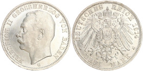 DEUTSCHE MÜNZEN NACH 1871
SILBERMÜNZEN des DEUTSCHEN KAISERREICHS
BADEN, Großherzogtum
3 Mark 1914 G. J. 39. 
st