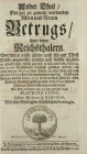 CUNO, MAURITZ (Kassierer bei der Bank in Hamburg). Ander Theil des gar zu gemein werdenden Alten und Neuen Betrugs unter denen Reichsthalern ... Hambu...