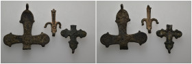 Bronze Weight 10.57 gram 3 pieces BYZANTINE EMPIRE.Cross.(8th-10th century).Ae. Sold as seen.