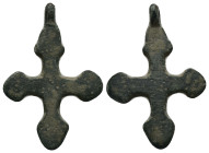 Bronze Weight 5.70 gram Diameter 34 mm BYZANTINE EMPIRE.Cross.(8th-10th century).Ae. Sold as seen.