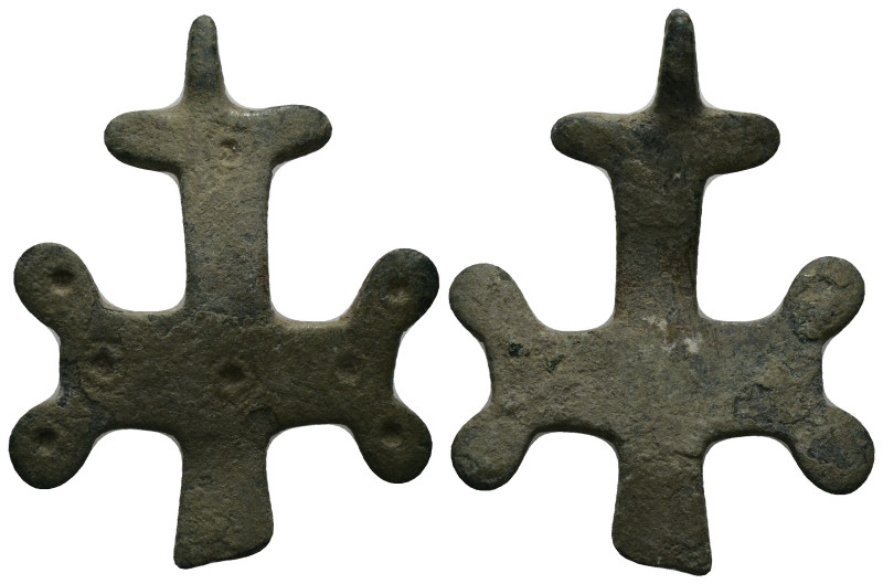 Bronze Weight 9.37 gram Diameter 44 mm BYZANTINE EMPIRE.Cross.(8th-10th century)...